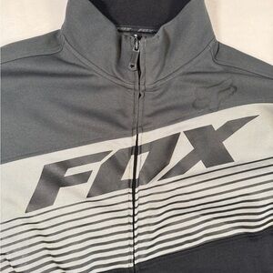 Fox Racing Track Jacket Moto Street Wear Black Grey